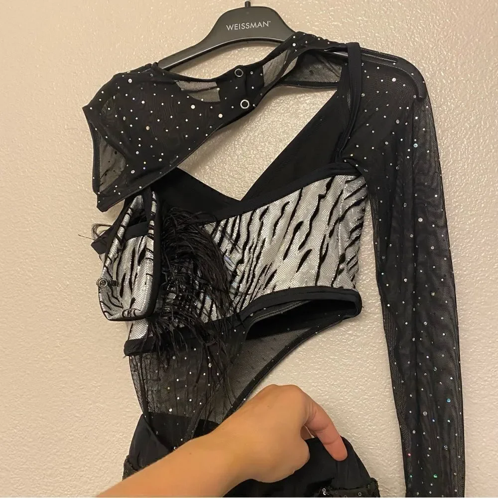 Weissman dance costume animal print feather Endangered Species 10509 Adult SA
